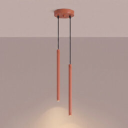 Sollux Lighting Arche Steel Red Ochre 2 Lights Modern Pendant Lamps - thumbnail 3