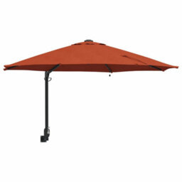 Berkfield Modern Garden Parasol Red, Black 248 X 248 X 148 Cm Polyester, Steel - thumbnail 1