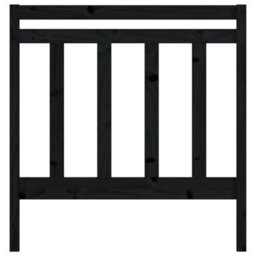 Berkfield Bed Headboard Black 95X4X100 Cm Solid Wood Pine - thumbnail 4