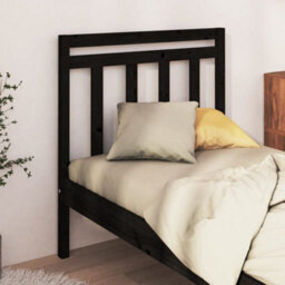 Berkfield Bed Headboard Black 95X4X100 Cm Solid Wood Pine