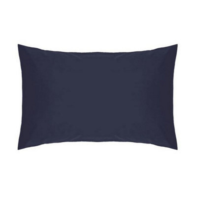 Belledorm Easycare Percale Housewife Pillowcase Navy (One Size)