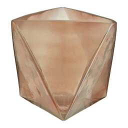 Orsina Rambia Large Pink Glass Candle Holder