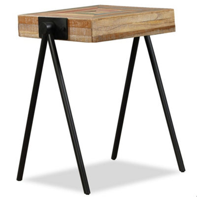 Berkfield Industrial Side Table Solid Reclaimed Teak - image 1