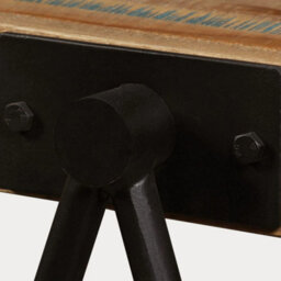 Berkfield Industrial Side Table Solid Reclaimed Teak - thumbnail 7