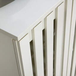 Home Source Halden 2 Door White Shoe Cabinet Hallway Storage Organiser Unit - thumbnail 7