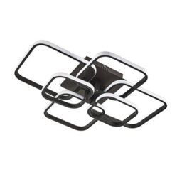 Living And Home Black 6 Square Morden Acrylic Led Low Energy Semi Flush Ceiling Light Fixture Cool White - thumbnail 5