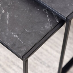 Furniture To Go Infinity Square/coffee Table Setin Matt Black Set Of 3 - thumbnail 8