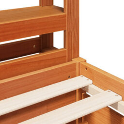 Berkfield Bed Frame Without Mattress Wax Brown 120X200 Cm Solid Wood Pine - thumbnail 9