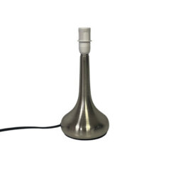 Navilux Modern Chrome Teardrop Touch Table Lamp Silver Faux Silk Shade 4-Stage Dimmable Silver Brushed Single Lamp Energy Class F - thumbnail 7