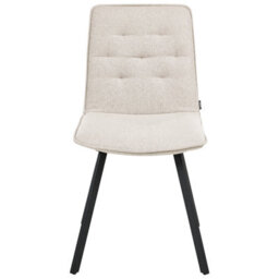 Wyld And Coco Nordicnest 2-Piece Light Beige Fabric Dining Chairs Armless Scandinavian - thumbnail 1