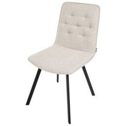 Wyld And Coco Nordicnest 2-Piece Light Beige Fabric Dining Chairs Armless Scandinavian - thumbnail 6