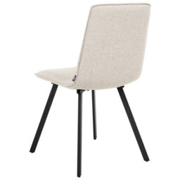 Wyld And Coco Nordicnest 2-Piece Light Beige Fabric Dining Chairs Armless Scandinavian - thumbnail 5