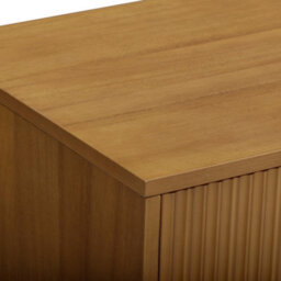 Teamson Home Tremolo Chest Of Drawers 3 Fluted Push-Open Drawer Bedroom Dresser, Natural - thumbnail 9