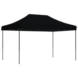 Walplus Foldable Party Tent Garden Gazebo Canopy Pop-Up Black 440X292X315 Cm - thumbnail 2