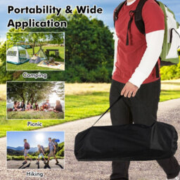 Costway Aluminum Folding Camping Table Roll Up Portable Picnic Table With Carrying Bag - thumbnail 8