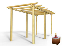 Edecks Village Walkway Wooden Garden Pergola (W 2400mm X D 4800mm) With Concrete In Posts (2.7M) - thumbnail 4