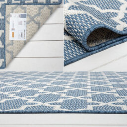 Homeart Outdoor Rugs Easy Cleaning Area Rugs For Balcony,garden,picnic,uv Weather Resistant  D.blue Cream, 160 X 230 Cm - thumbnail 5