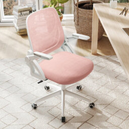 Gainoom Pink Office Chair Swivel Mesh Desk Chair Adjustable Height - thumbnail 4