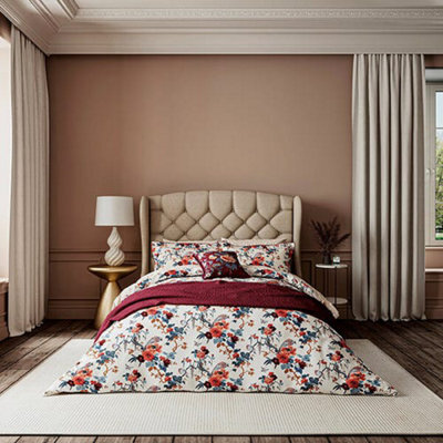 V&a Chinoiserie Charm Duvet Cover Set Double Blue/red - image 1