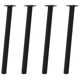 Berkfield Modern Console Table Legs 4 Pcs Black 72 Cm Steel