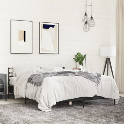 Berkfield Bed Frame Without Mattress Black 150X200 Cm King Size - image 1