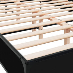 Berkfield Bed Frame Without Mattress Black 150X200 Cm King Size - thumbnail 7
