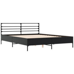 Berkfield Bed Frame Without Mattress Black 150X200 Cm King Size - thumbnail 3