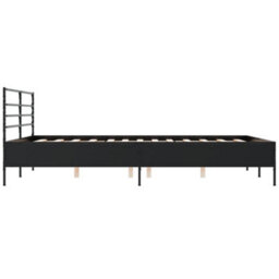Berkfield Bed Frame Without Mattress Black 150X200 Cm King Size - thumbnail 5