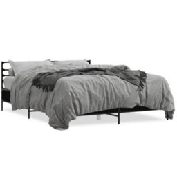 Berkfield Bed Frame Without Mattress Black 150X200 Cm King Size - thumbnail 2