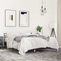 Berkfield Bed Frame Without Mattress Black 150X200 Cm King Size - thumbnail 1