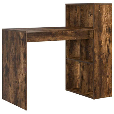 Berkfield Modern Writing Desk Smoked Oak Engineered Wood Medium Writing Desk - image 1