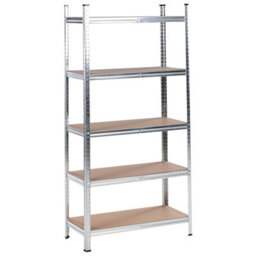 Beliani Set Of 2 Garage Shelves Xitta Metal 75 Cm 30 Cm Silver - thumbnail 5