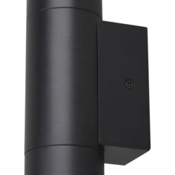 GoodHome Tongoa Fixed Matt Black Mains-Powered Outdoor Double Wall Light - thumbnail 5
