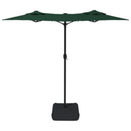 Berkfield Double-Head Garden Parasol With Leds Green 316X240 Cm - thumbnail 5