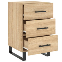 Berkfield Bedside Cabinet Sonoma Oak 40X40X66 Cm Engineered Wood - thumbnail 7