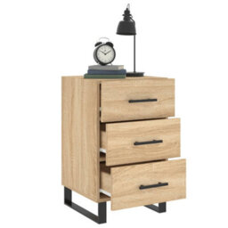 Berkfield Bedside Cabinet Sonoma Oak 40X40X66 Cm Engineered Wood - thumbnail 4