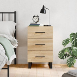 Berkfield Bedside Cabinet Sonoma Oak 40X40X66 Cm Engineered Wood - thumbnail 1