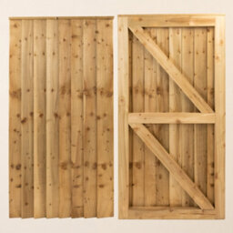 Ruby UK Ruby Featheredge Garden Gate Ruby Padstow Treated Wooden Side Gate 1650mm Wide Right Hand Hinge - thumbnail 2