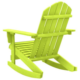 Walplus Garden Adirondack Rocking Chair Solid Fir Wood Green - thumbnail 4