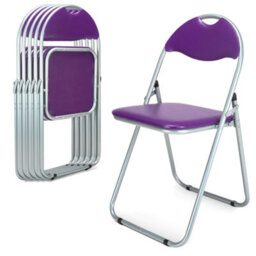 Bravich Folding Padded Office Dining Desk Chair - Purple - Set Of 6