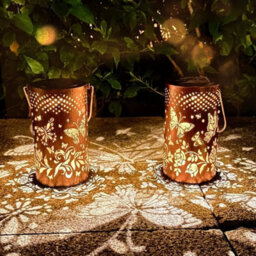 1Pcs Outdoor Solar Hanging Lantern Lights Waterproof Outdoor Garden Lawn Lamp Decor - thumbnail 3