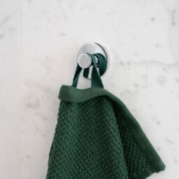 Smedbo Single Polished Chrome Stainless Steel Towel Hook (45mm) Self Adhesive Wall Mounted Round Bathroom Robe Hook - thumbnail 2