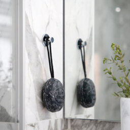 Smedbo Single Polished Chrome Stainless Steel Towel Hook (45mm) Self Adhesive Wall Mounted Round Bathroom Robe Hook - thumbnail 3
