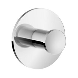 Smedbo Single Polished Chrome Stainless Steel Towel Hook (45mm) Self Adhesive Wall Mounted Round Bathroom Robe Hook