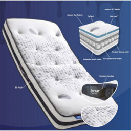 Worcester 6Ft Super King Size Gel Pocket Sprung Memory Foam Mattress - (180Cm) - thumbnail 5