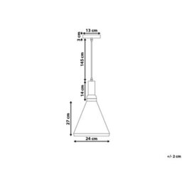 Wyld and Coco Nordic Glow Pendant Lamp - Matt Black Aluminium Cone With Warm Gold Inner, 24Cm, 189Cm Drop. - thumbnail 3