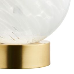 Harbour Studio Lucie Confetti Spherical Satin White Gold Effect Table Lamp - thumbnail 4