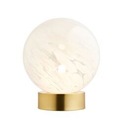 Harbour Studio Lucie Confetti Spherical Satin White Gold Effect Table Lamp - thumbnail 3
