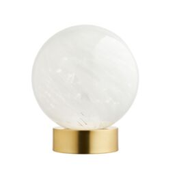 Harbour Studio Lucie Confetti Spherical Satin White Gold Effect Table Lamp - thumbnail 2