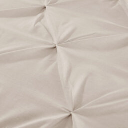 Serene Lara Luxury Natural Ruched Natural Duvet Cover Set - thumbnail 3